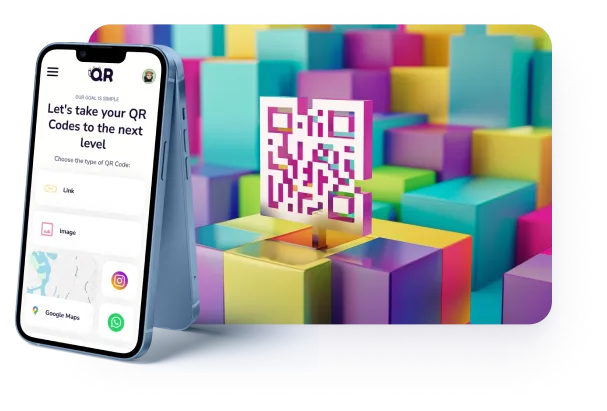 Call to action image for a QR code maker