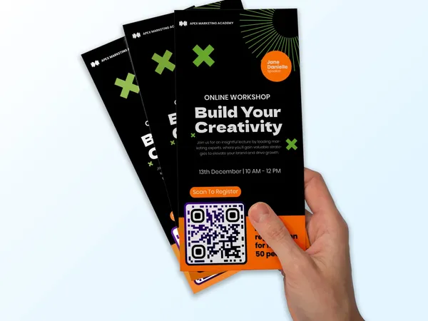 Printed materials with products that include QR codes with more information